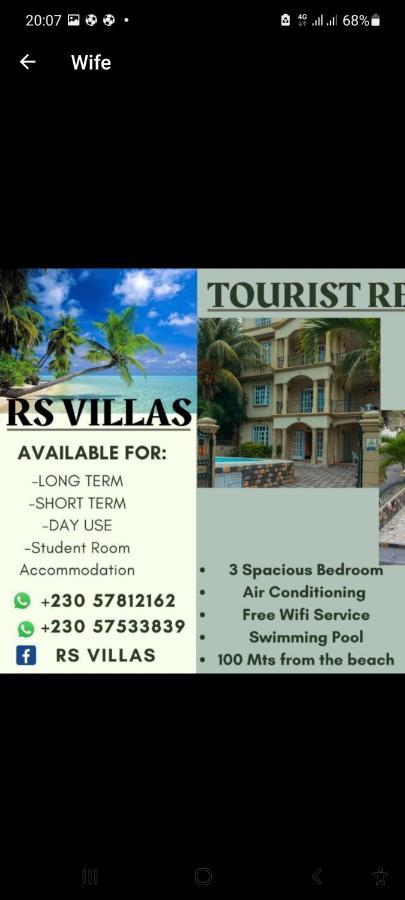Rs Villas - Three Bedrooms Share Apartment With Private Room And Free Wifi And 100Mts To The Beach And Ac And 100Mts To Bus Stop And Pool Flic-en-Flacq Buitenkant foto